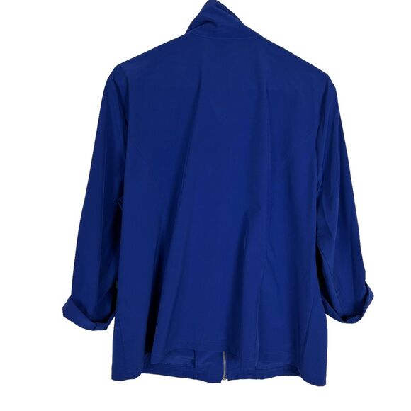 Weekends by Chico's Blue Jacket Roll Sleeves Women's 3 Size XL - Picture 4 of 4